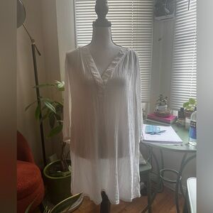 H&M White Sheer Tunic